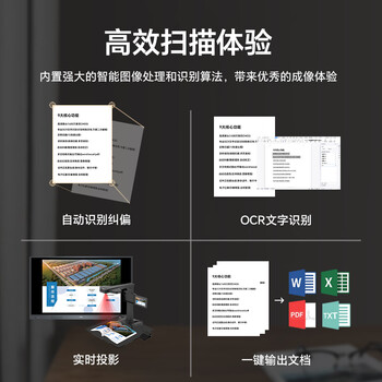 良田（eloam）书籍高拍扫描仪 曲面展平不拆书 2500万高清 实时预览屏 办公文件档案高速自动连续扫描仪 BS3880P