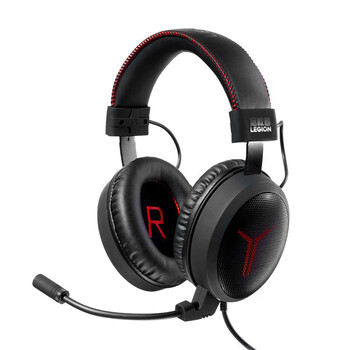 联想(Lenovo)拯救者 Thunder Y480有线游戏耳机头戴式专业电竞耳麦 带线控USB耳机 黑色