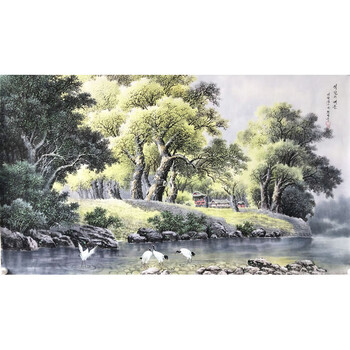 朝鲜水墨 功勋画家 全英洙 《石潭的夏天》