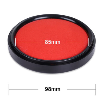 齐心（COMIX）φ98mm圆形圆形速干印台/印泥/印泥盒 财务办公用品 红色 B3706