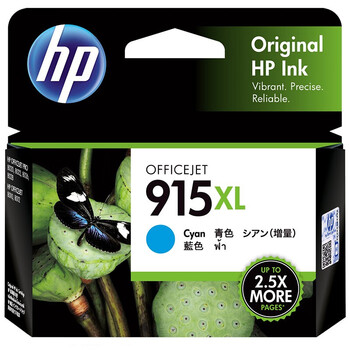 惠普（HP）原装915XL青色墨盒适用OfficeJet Pro8018/8020打印机墨水3YM19AA（825页）