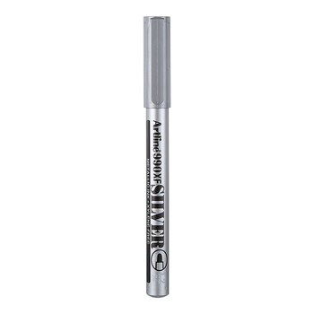 旗牌（Shachihata）Artline 金银速干防水不褪色碑文补漆笔 签字笔 记号笔 涂鸦笔 油漆笔银色1.2mm银EK-990