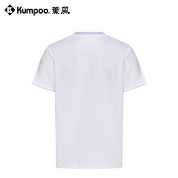 薰风（KUMPOO）羽毛球服短袖赛事系列速干透气熏风比赛球服KW-4107 男款浅紫 4XL