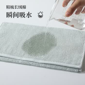 新亚毛巾纯棉抗菌大毛巾成人吸水洗脸毛巾洗澡干发巾手巾34*72cm 灰绿