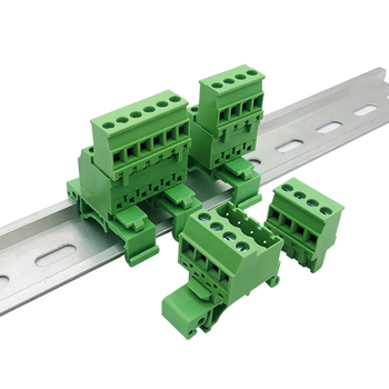 正鑫远 免焊导轨式接线端子2EDG-UVK-5.08机箱35mm轨道固定上下插拔对接9P 整套（6个)