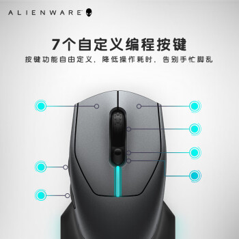 外星人（Alienware）AW610M畅玩黑神话 无线游戏鼠标双模充电电竞鼠标家用人体工学机械宏无限rgb高端外设