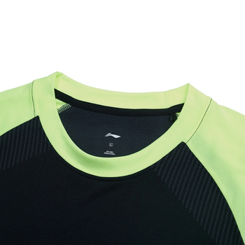 李宁乒乓球服套装运动服速干T恤短袖男女羽毛球运动服荧光黄绿/黑3XL 李宁乒乓球服套装运动服速干T恤短袖男女羽毛球运动服荧光黄绿/黑3XL