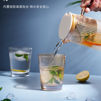 麦赫比Myhobby轻奢高档颜值家用耐高温高硼硅玻璃杯凉水壶套装客厅专用水杯带把