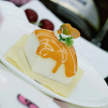 仿真小四方形模型水果模型食物甜点模型家居饰品冰箱贴j 黄色