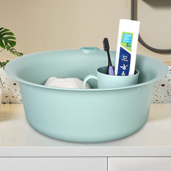 福爱家洗脸盆中号34cm宝宝塑料盆洗脚盆泡脚盆洗手盆洗衣盆洗菜盆单只装 福爱家洗脸盆中号34cm宝宝塑料盆洗脚盆泡脚盆洗手盆洗衣盆洗菜盆单只装