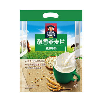 桂格(QUAKER)特浓牛奶燕麦片540g(30g*18袋)新西兰进口奶源 营养早餐 桂格(QUAKER)特浓牛奶燕麦片540g(30g*18袋)新西兰进口奶源 营养早餐