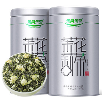 乐品乐茶茉莉花茶茶叶特级川派横县飘雪浓香绿茶新茶袋装250g自己喝送礼袋