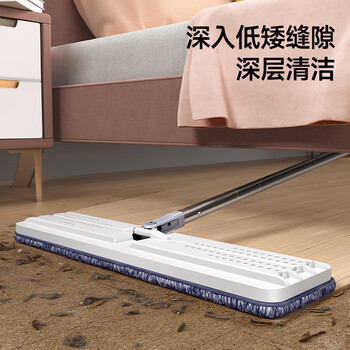 五月花平板拖把特大号45CM2配布杆长128CM刮刮桶免手洗拖把拖地神器 五月花平板拖把特大号45CM2配布杆长128CM刮刮桶免手洗拖把拖地神器