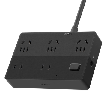 公牛（BULL）新国标防过载超功率保护桌面插座/插线板/插排/排插 7位总控小魔盒 全长1.5米 黑色 GNV-UF1034