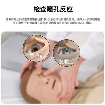 勤良高级心肺复苏训练模拟人全身CPR人工呼吸急救训练模型假人 训练实战考核 液晶彩屏显示QL/CPR590S
