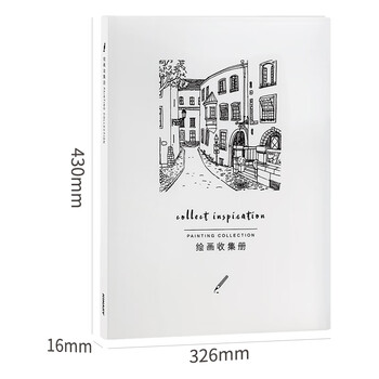 金得利A3/8K绘画收集册20页证书奖状收纳册文件夹资料册多层插页海报夹画夹美术作品集收藏夹白色CF811 金得利A3/8K绘画收集册20页证书奖状收纳册文件夹资料册多层插页海报夹画夹美术作品集收藏夹白色CF811