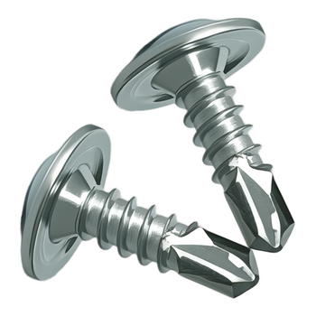 大和  大扁头钻尾自攻螺丝十字圆头带垫螺钉蓝锌自钻燕尾丝华司大扁头燕尾丝 4.8*19（50个）