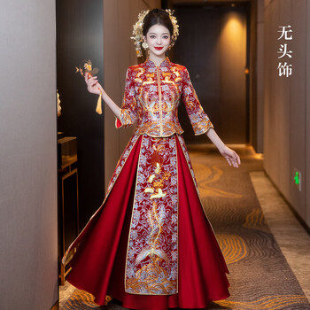 龙凤刺绣裙褂排行- 京东