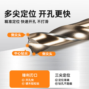 KENDO肯多乐高速钢多刃尖钻头曲面打孔钻头4mm