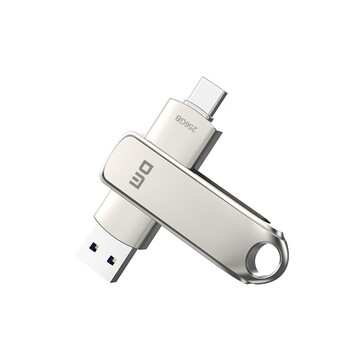 DM大迈 256GB Type-C USB3.2 安卓手机U盘 金属PD189 双接口手机电脑两用高速优盘
