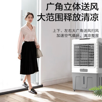 艾美特（AIRMATE）冷风扇空调扇制冷风机商用工业电冷风扇立式工厂车间可移动遥控水冷扇72L超大面积降温水冷机 R12