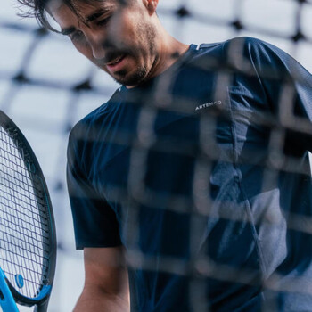 迪卡侬网球服短袖速干藏青色(圆领)S/170-4565927 迪卡侬网球服短袖速干藏青色(圆领)S/170-4565927