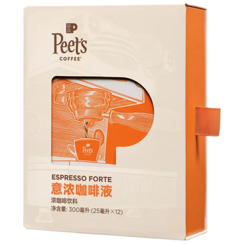 皮爷咖啡皮爷意浓咖啡液浓郁坚果风味25ml*36袋+随机杯子 新老包装随机发