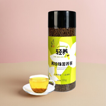 雁门清高黑珍珠苦荞茶330g 养生茶饮 苦荞茶山西 新茶桶装 大容量