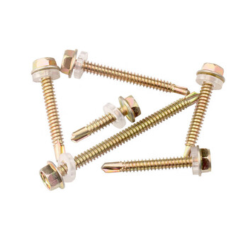 华臂 彩锌外六角自钻螺丝钉 彩钢瓦钉自攻燕尾丝螺钉 4.8*70（1斤）约70颗