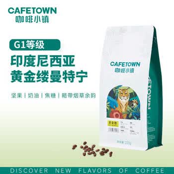 咖啡小镇印尼黄金缕曼特宁 手冲咖啡豆G1精品单品中度烘焙 227g