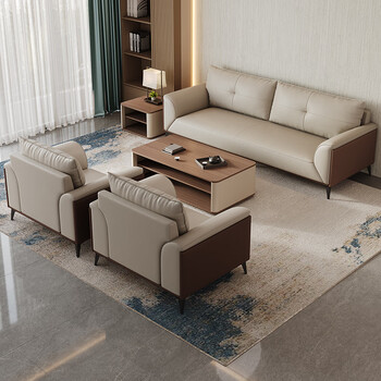 森菲亚办公室沙发茶几组合套装简约现代商务洽谈接待室沙发 31+茶几西皮 森菲亚办公室沙发茶几组合套装简约现代商务洽谈接待室沙发 31+茶几西皮