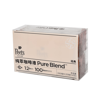 Peets Coffee皮爷peets纯萃咖啡液0糖0脂美式拿铁冷萃黑咖啡33ml*10袋（冷藏）