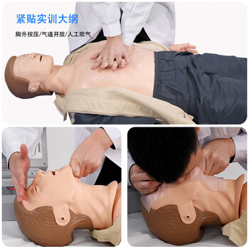 勤良高级心肺复苏模拟人全身CPR人工呼吸急救训练模型假人 全功能8英寸液晶动画彩显训练实战考核QL/CPR690S