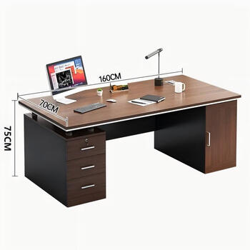 中伟（ZHONGWEI）老板桌简约现代办公桌经理桌电脑桌写字桌办公桌长条桌1.6米