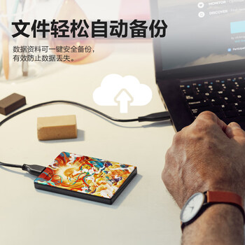 西部数据（WD）移动硬盘2TB USB3.0 2.5英寸 机械硬盘 笔记本电脑外接 加密备份 大容量存储 彩绘定制款鹿踏祥云