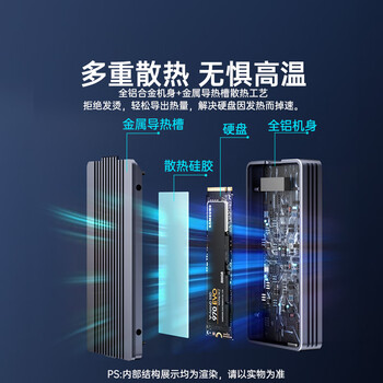 阿卡西斯（acasis）40Gbps硬盘盒NVME M.2固态SSD移动硬盘盒适配苹果MacBook笔记本电脑40Gbps外置硬盘盒TBU405Air