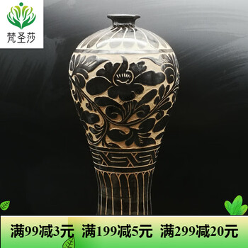 磁州窑梅瓶图片- 京东