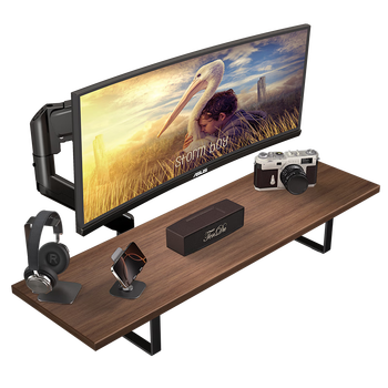 LUCKPRO显示器增高架 电脑显示器支架  桌面置物架台式电脑显示器屏幕增高底座笔记本支架 键盘置物收纳架