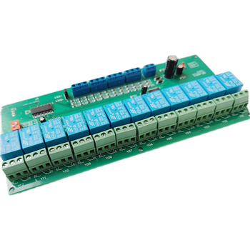 欧华远 12路继电器模块自锁互锁模组24V电压+带底座 24V电压+带底座