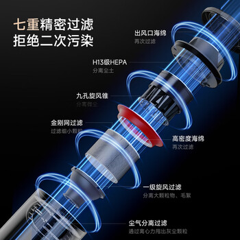 小狗吸尘器家用大吸力吸拖一体无线手持绿光显尘干吸湿拖吸尘拖地机猫毛狗毛宠物吸毛器 V6