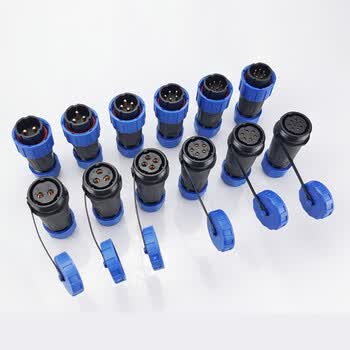 奇立彩IP68免焊接电线电缆防水公母对接快速电源连接器工业航空插头插座  LD28【5芯】25A 公母一套