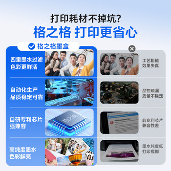 格之格955XL墨盒4色5支装 适用惠普hp8720 7730 8710 7740 8210 7720 8725 8730 8740 955A打印机墨盒套装