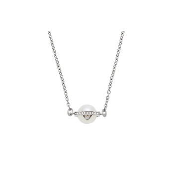 阿玛尼emporioarmaniarmani阿玛尼女士项链珍珠星球镶钻锁骨链珍珠