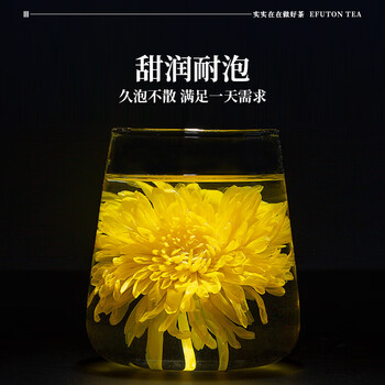 艺福堂菊花茶 精品金丝皇菊50大朵安徽黄山原产特独立包养生级搭金银花