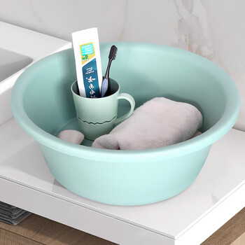 福爱家洗脸盆大号39cm加厚洗菜盆洗衣盆洗澡洗脚盆泡脚盆塑料盆1只装 福爱家洗脸盆大号39cm加厚洗菜盆洗衣盆洗澡洗脚盆泡脚盆塑料盆1只装