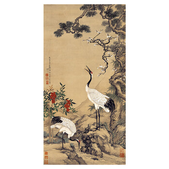 松梅双鹤图价格报价行情- 京东