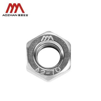 奥展实业（AOZHAN）304不锈钢A2-70六角尼龙螺母DIN985 全系列 M6 50颗/包