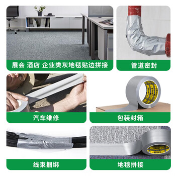 米乐奇门窗防风胶带不留胶篷布帆布雨布帐篷破洞修补贴防水胶补漏胶布 银色-80MM宽*20M长【1卷装】