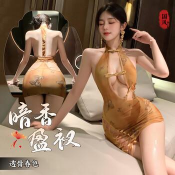 霏慕情趣内衣性感旗袍诱惑夫妻高档纯欲透视刺激约会睡衣制服战袍ZY46