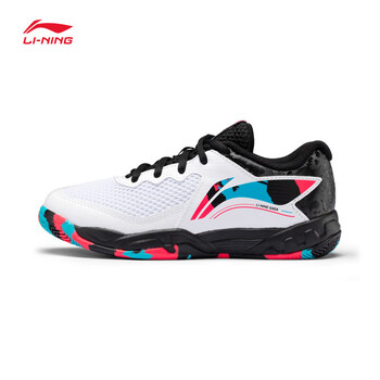 李宁儿童羽毛球鞋贴地飞行2Junior大童专业训练鞋 白/黑色-1 33 
